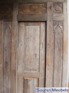 Antieke deuren en kozijn, oud teakhout (7)